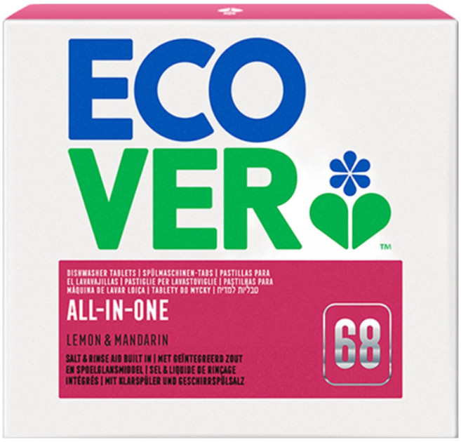 에코버 올인원 식기세척기세제 타블렛 68p, 1.36kg, 1개