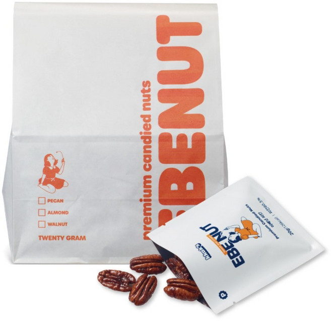 이베넛 피칸 호두정과 강정 소포장 20그램 총240g 페이퍼팩, 12개