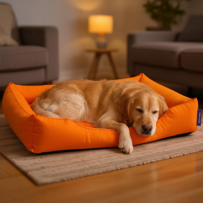 미마코 통세탁 사계절 애견 강아지 방석 대형 쿠션, 1개, 오렌지