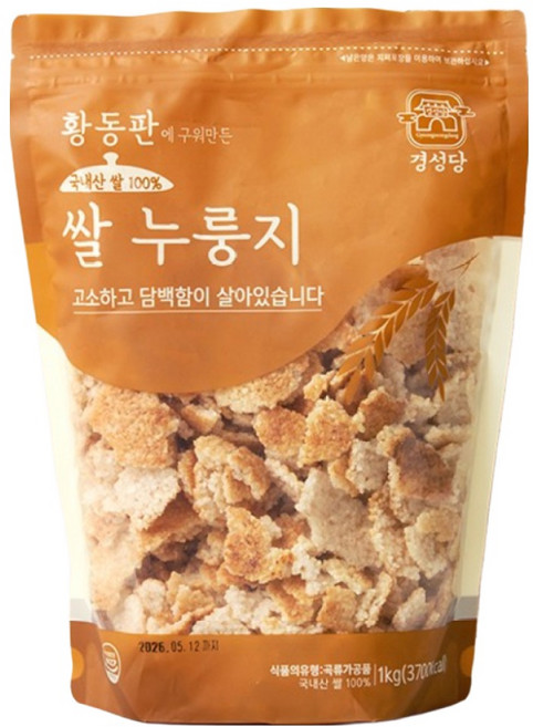 국내산100% 경성당 황동판 쌀누룽지, 1kg, 1개, 1개
