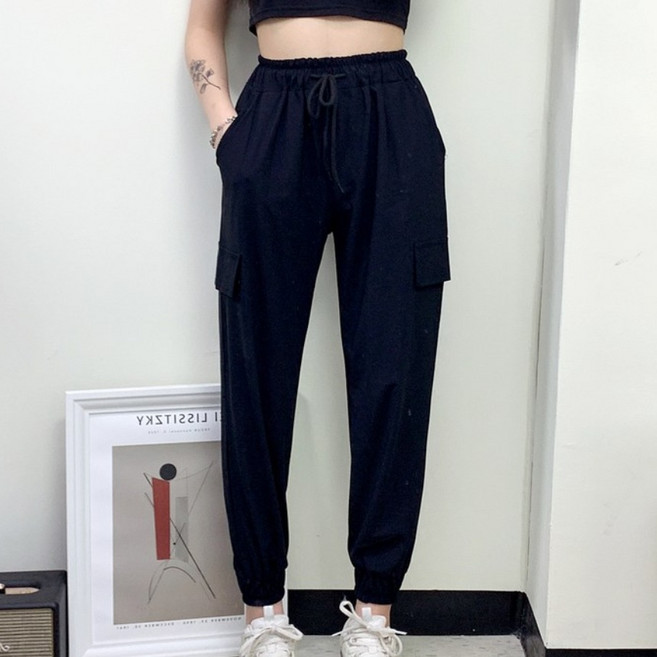 아이스 스판만땅 냉장고 카고 밴딩조거팬츠