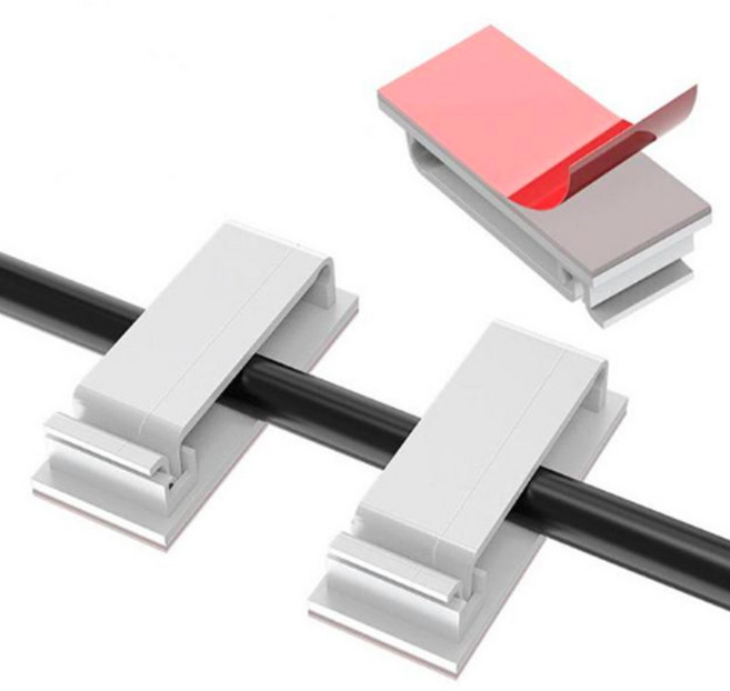 아이앤트 케이블 와이드 클립 전선 정리 고정 선 정리, 화이트, 20개