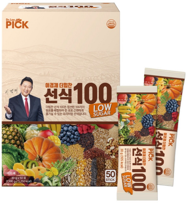 이경제 더힘찬선식100 설탕제로 30g + 쉐이커, 50개