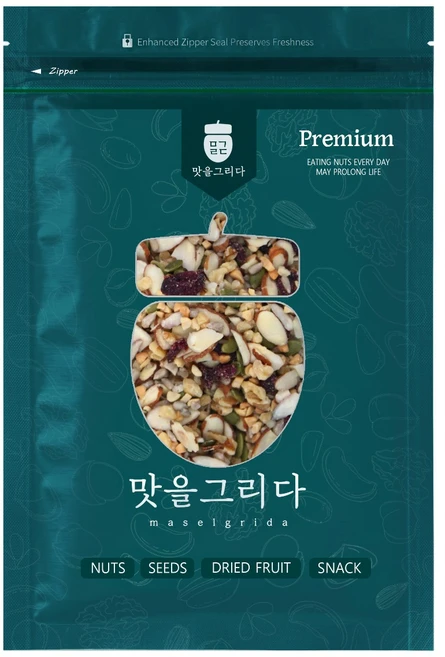 맛을 그리다 뿌려먹는 견과 토핑 블랙 믹스너트 500g, 1개 - 쿠팡
