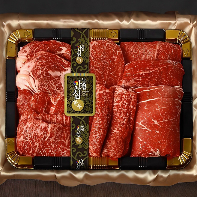 농협안심한우 소한마리 1등급 선물세트 냉장 등심 채끝 구이용 불고기 국거리, 1등급 한우세트 1.4kg