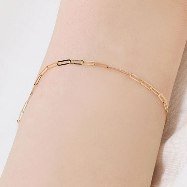 *쿠팡72시간특가* 베라토 18K 클립 한줄 체인 팔찌