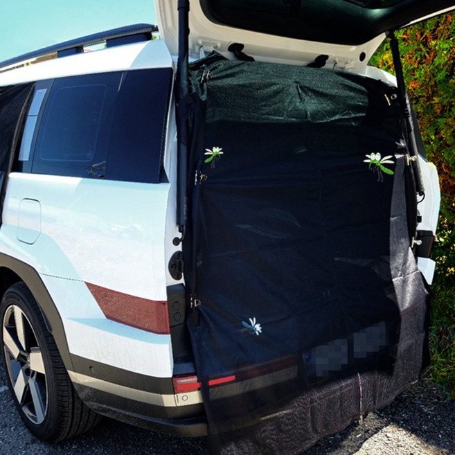 싼타페 MX5 차박 모기장 풀 세트 앞문 뒷문 트렁크 3종 캠핑 차크닉 햇빛가리개 사생활보호 그늘막 커튼 A2B3D2 00362, 블랙3종, 1세트