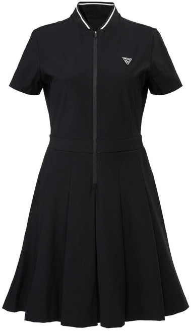 와이드앵글 여성 골프웨어 여름 반팔 주름 원피스 하프짚업 플리츠 원피스 WWM25W32