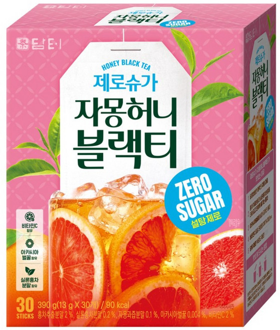 담터 자몽허니블랙티 제로슈가, 1개, 30개입