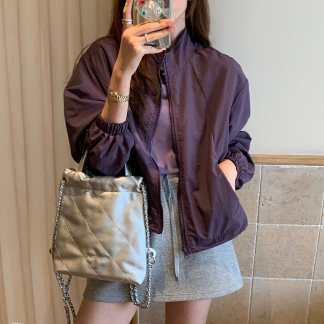 쩐쿠 여성 캐주얼 박시핏 집업 자켓 K0031