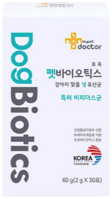 마이펫닥터 강아지유산균 설사 위장 장영양제 펫바이오틱스, 30회분, 장건강/유산균, 1개