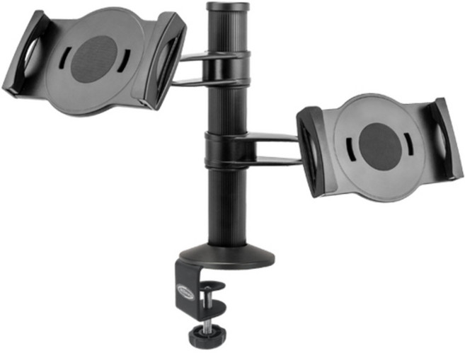 NETmate NM-AD05 탁상용 듀얼 태블릿PC 클램프 거치대, 1개