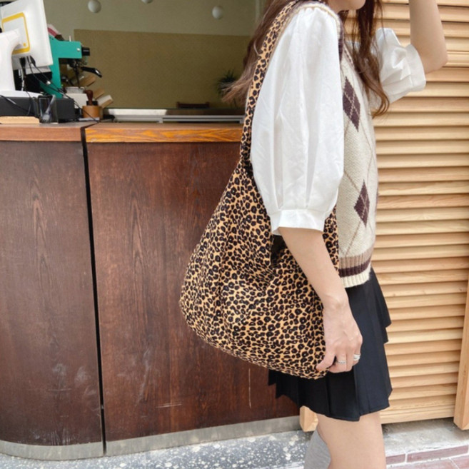 에쉬울프 여성 여자 호피 얼룩말 에코백 숄더백