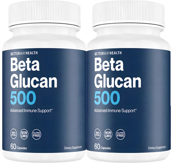 미국1등 BetterWayHealth 베타글루칸 천연효모 고순도 고함량 500mg 60정 2개