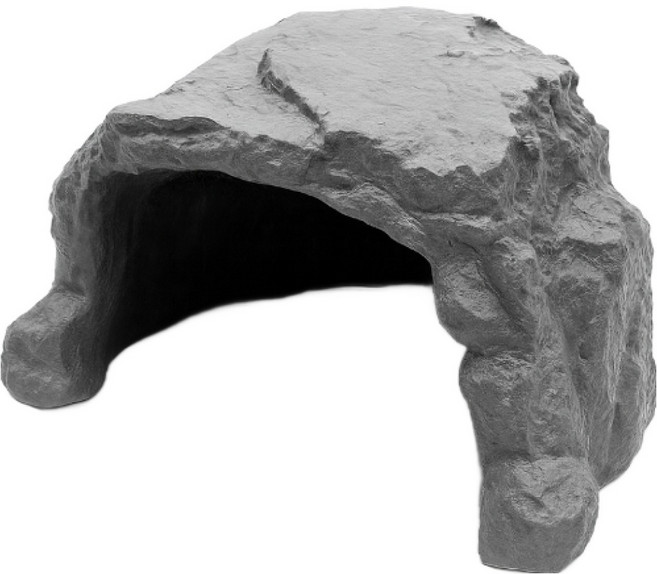 NRC 극진 돌땡이 파충류 은신처 중사이즈 NR-H12, 1개, 그레이혼합