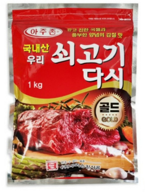 아주존 국내산 쇠고기 다시 골드, 3개, 1kg