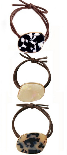 미다미 [3P 파우치세트] 베이직 마블 머리끈세트 (3컬러)