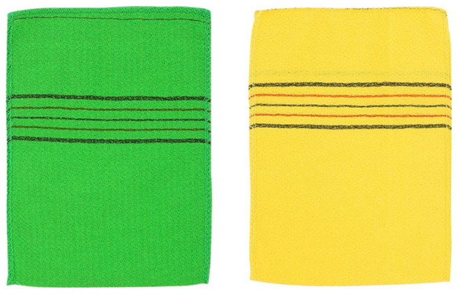 초강력 때수건 때타월 이태리타올 진짜 빅사이즈 때밀이타올 5개 한세트, 옐로우, 1세트, 5개입