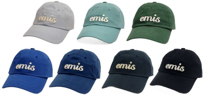 [국내정품] EMIS모자 이미스 아플리케 로고 볼캡 연예인 데일리 야구모자 +모자집게