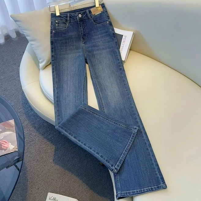 COSYEVNO 여성 청바지 봄가을 물걸레 말발바지 나팔바지