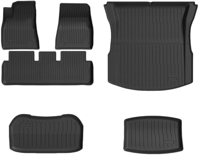 테슬라 TPE실내바닥매트 트렁크매트 용품, 바닥매트 1열+2열+트렁크매트3종, 테슬라 신형 모델3 24년식 이후