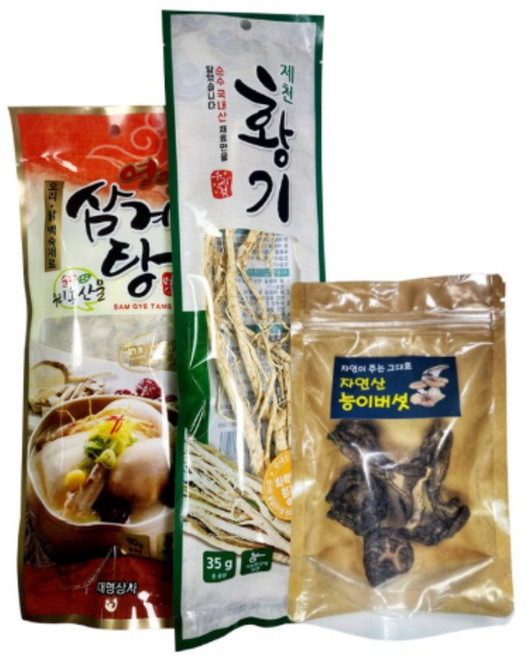 한우물 약재 능이백숙 삼계탕 재료 세트 능이10-30, 135g, 1개