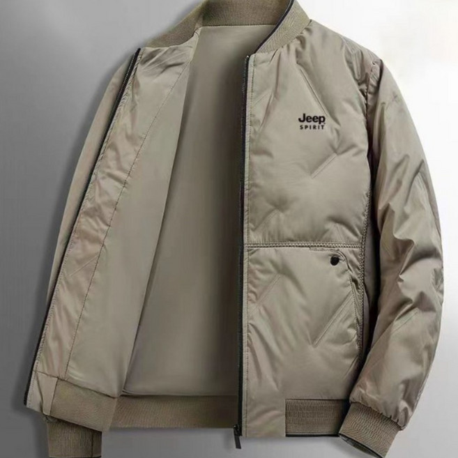 ROYALBELLE 남성 보온 캐주얼 스탠드넥 패딩 점퍼 빅사이즈 겨울 두꺼운 베이직 재킷 F0101206