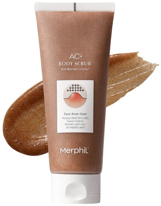 메르필 허가받은 등드름 개선 / 각질제거 AC+바디스크럽 / 약산성 저자극, 200g, 1개 - 쿠팡