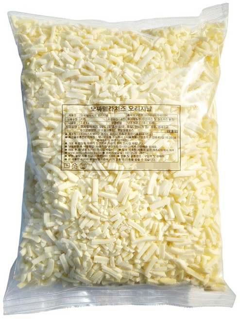 모짜렐라치즈 오리지날 2.5kg 자연치즈 피자치즈, 2개