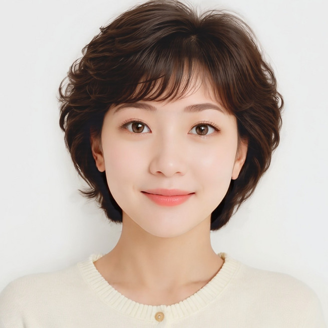 누리메디칼 인모 100% 탈모 항암가발 no101b 여자가발 통가발, 블랙,모노망,일반인(가발핀부착), 1개