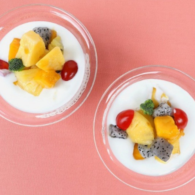 냉동 과일 혼합 3종 열대과일 믹스 (용과 파인애플 망고), 8개, 500g