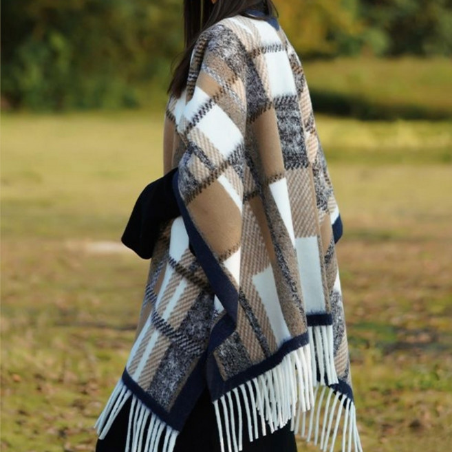 대형 여성 숄 머플러 빅사이즈 롱 스카프 가디건 망토 판초 가을겨울 필수 아이템