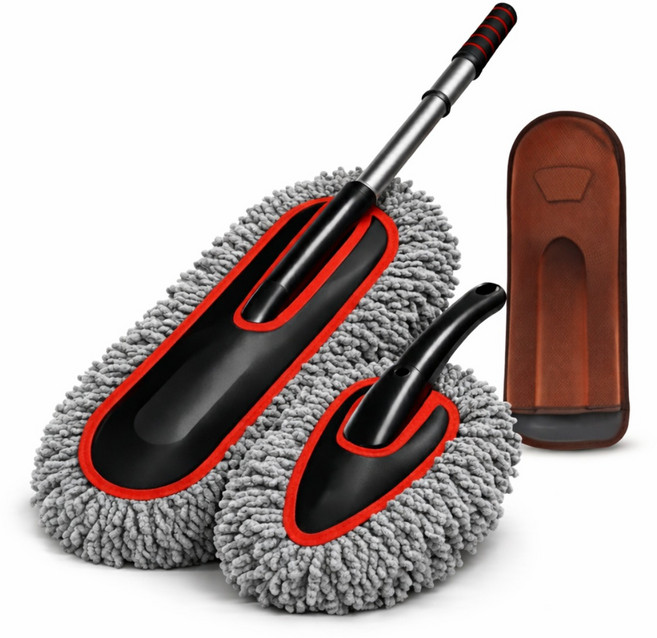 바로바잉 극세사 부드러운 차량용 먼지털이, 1세트