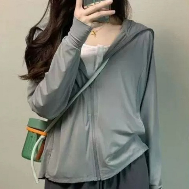 輕薄涼感防曬外套, 灰色