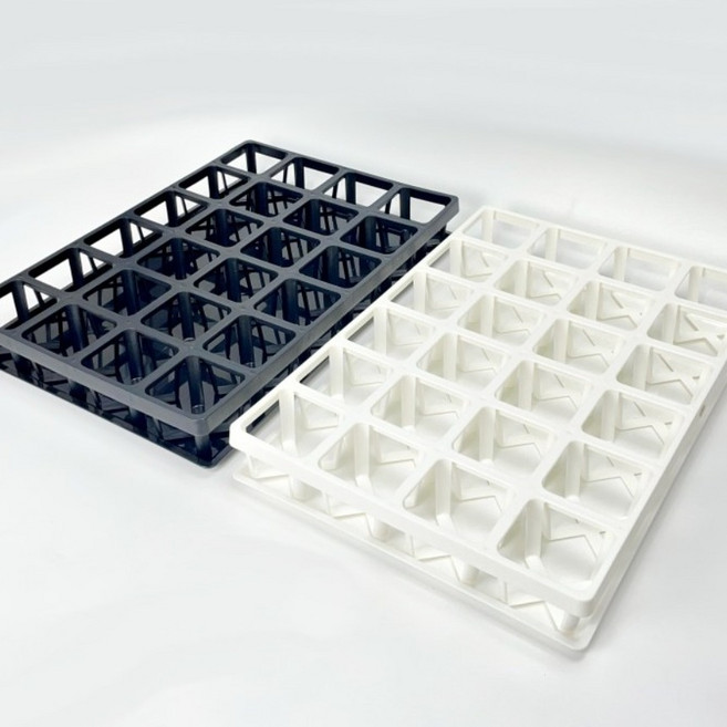 플라스틱 화분 24구 연결 트레이 + 받침 세트(수입), 01.24구 연결 트레이 + 받침 세트 블랙, 1개