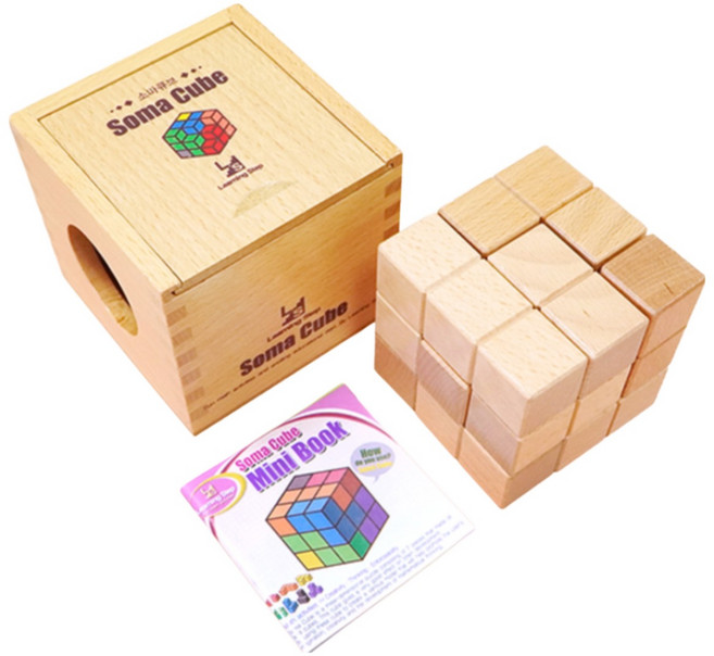 러닝스텝 원목 소마큐브 딜럭스 (고급 보관함 /소책자 포함), 1개