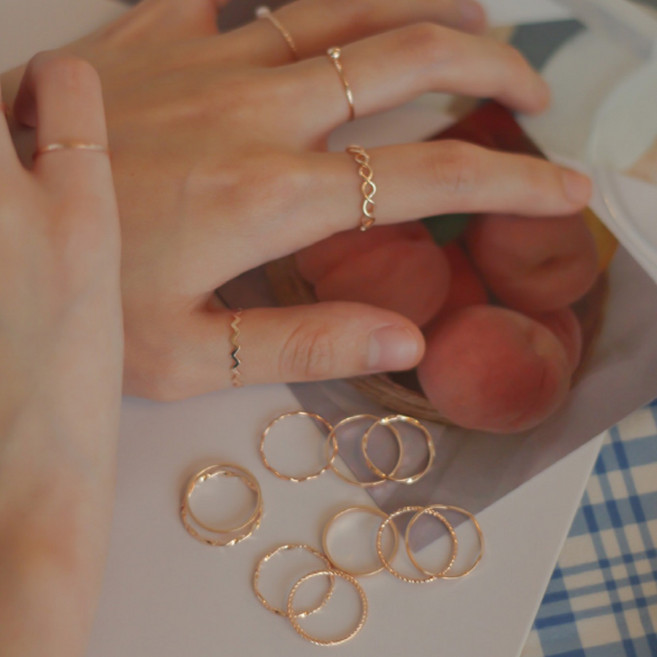 포포제니 여성 데일리 레이어드반지 20종 세트