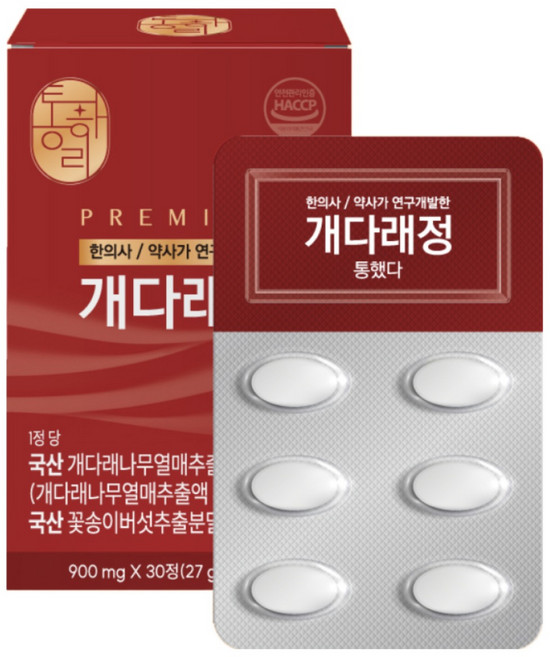 통하리 개다래정 개다래열매 충영 목천료 꽃송이버섯 개다래환 요산 퓨린 관리 1개월분, 1박스, 30정