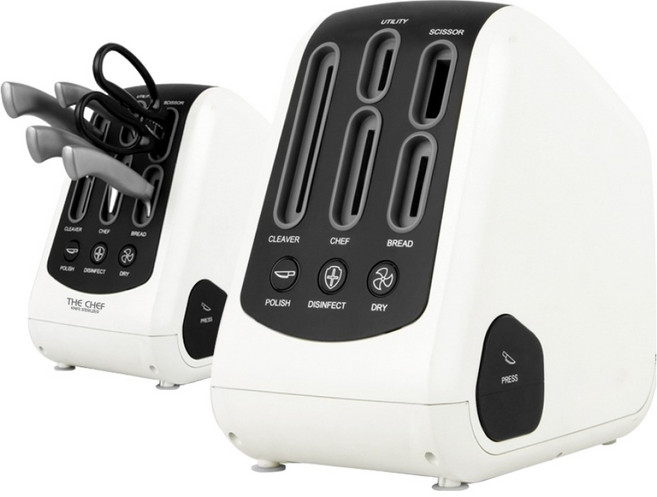 [재리마켓] UV살균 칼소독기 세트 온풍건조 칼갈이 독일 칼세트 전동연마 물받이 세균, 살균 칼소독기(칼갈이겸용)+칼세트