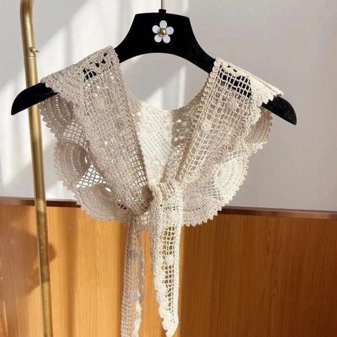 플라워 포인트 라운드 넥케이프 여성 원피스 포인트 카라 J1158