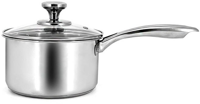 CookBuddy 이유식 냄비 스텐 인덕션 라면냄비, 1개, 실버, 16cm