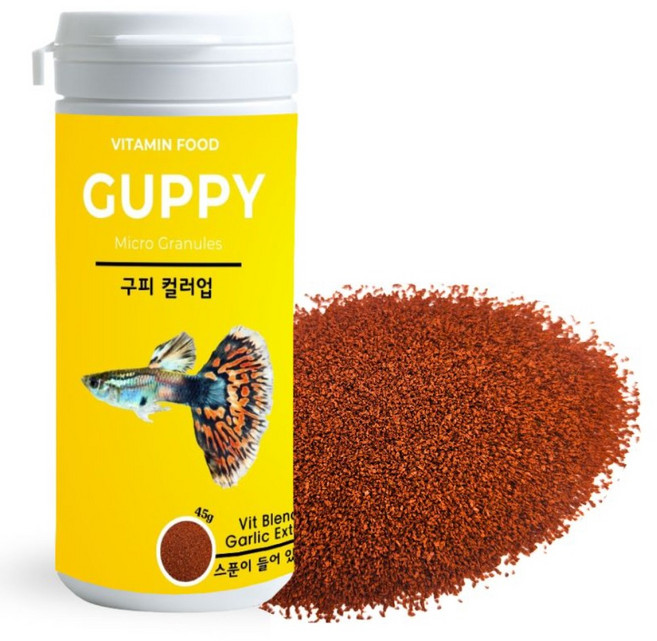 아쿠아리노 컬러업 구피 비트 사료, 1개, 100ml