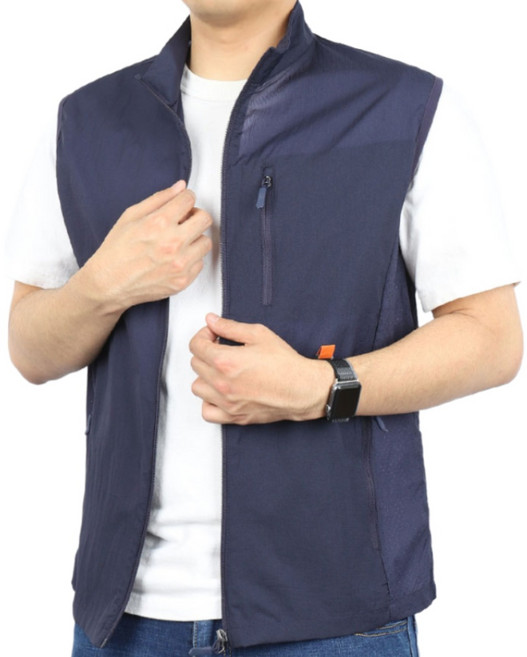 2장 남자여름조끼 등산 스판 멀티포켓 아웃도어 메쉬조끼