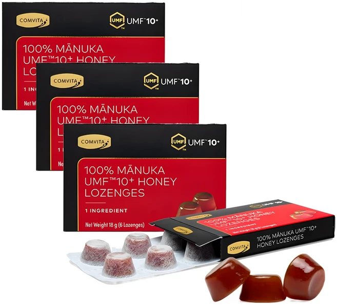 [본사정품] 콤비타 UMF10+ 마누카허니 퓨어 로젠지 100% 마누카 꿀캔디, 3박스 - 쿠팡