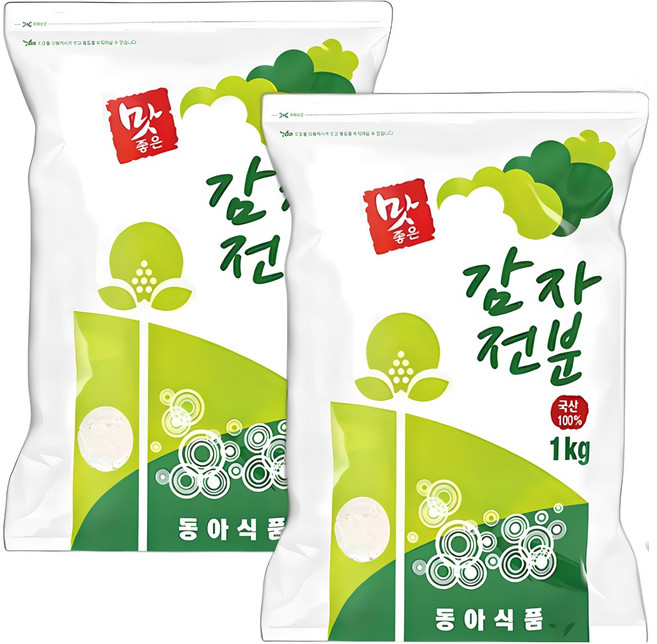 동아식품 국내산 감자 전분가루 1kg+1KG, 1개, 2kg