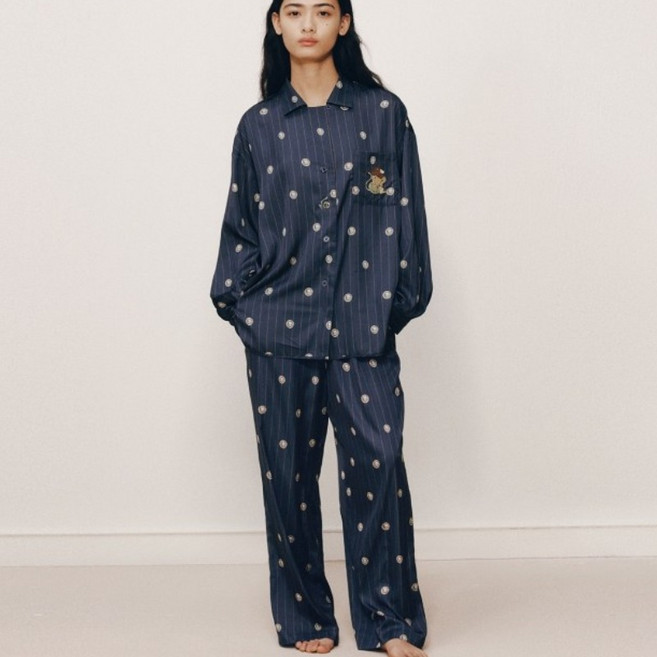 [tbh] 스타라이트 새틴 사계절 커플 파자마 세트 원마일웨어 홈웨어 잠옷 세트