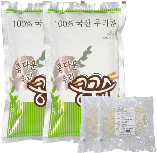 국산콩 콩다운 우리 콩국수 서리태 콩물 4인분 6인분 낱개포장 면 밀키트 세트 콩국물 국내산 콩국물 콩국 콩국수면, 430g, 1개, 콩국수 (콩물+면) 세트 2인분