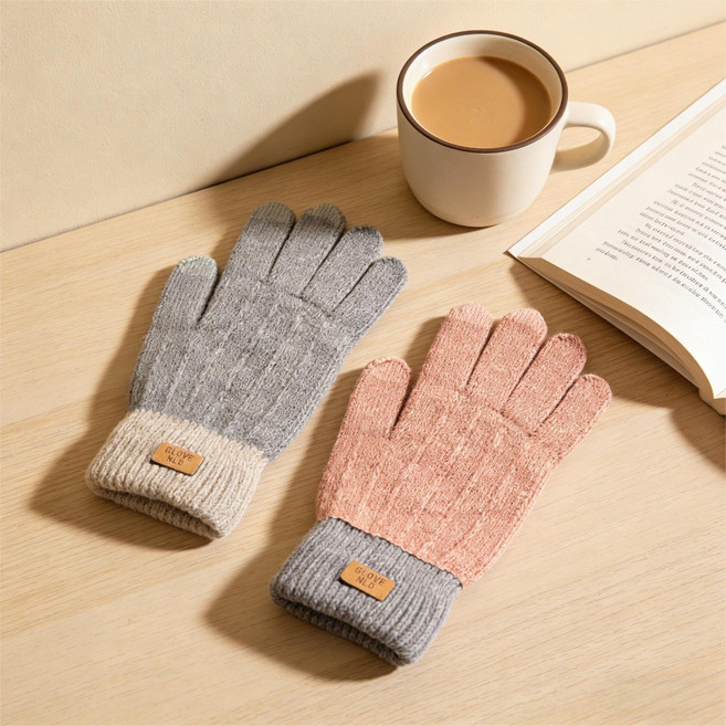 시웬 겨울 커플 니트 터치 장갑 1+1