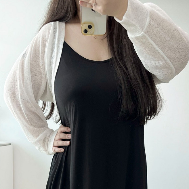 66-100 노아 팔뚝살커버 빅사이즈 얇은 볼레로 가디건 여름 시스루 루즈핏 3XL 여리핏