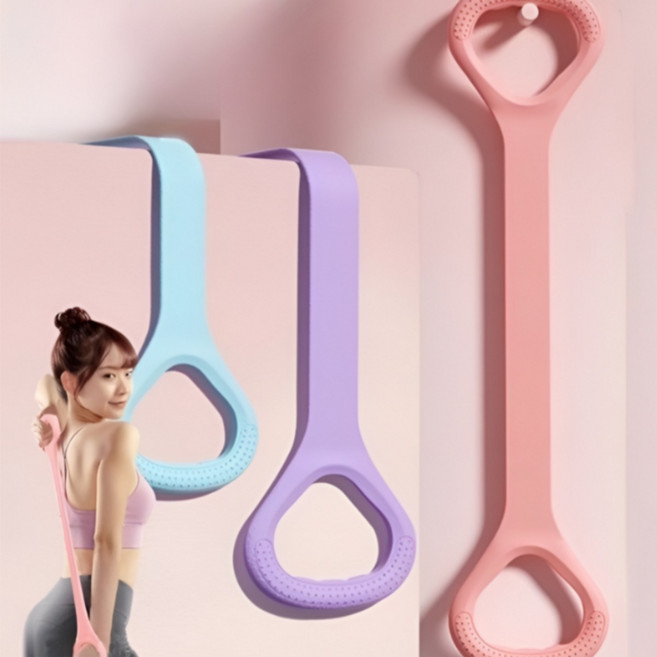 해피조슈아 필라테스 요가 밴드, 3개, 핑크, 바이올렛, 스카이